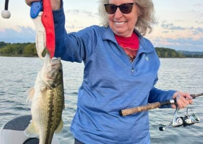 Largemouth bass caught during a fishing trip